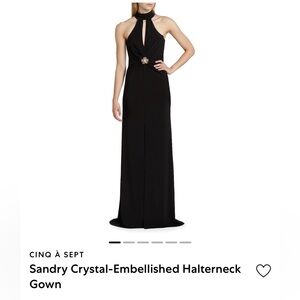 Cinq à Sept Black Halterneck Gown